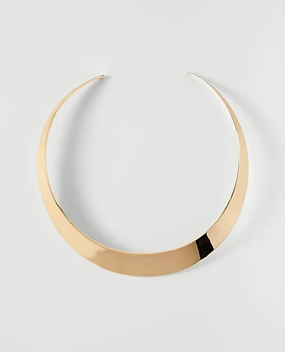 Ann Taylor Metal Cuff Necklace Goldtone Women's