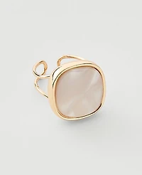 Ann Taylor Square Stone Ring Goldtone Women's