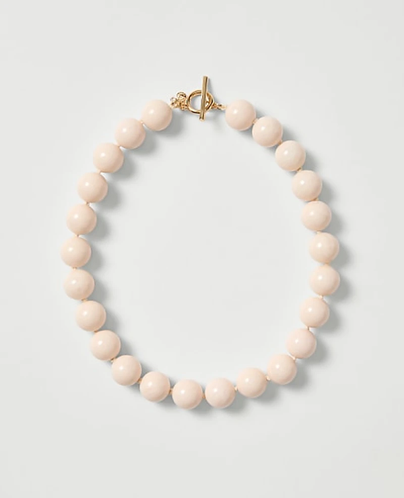Ann Taylor Stone Statement Necklace Ivory Women's