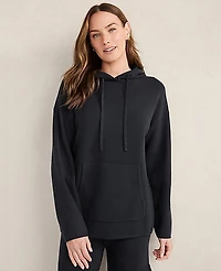Ann Taylor Haven Well Within Viscose Blend Long Sleeve Hoodie Nightfall Navy Women's