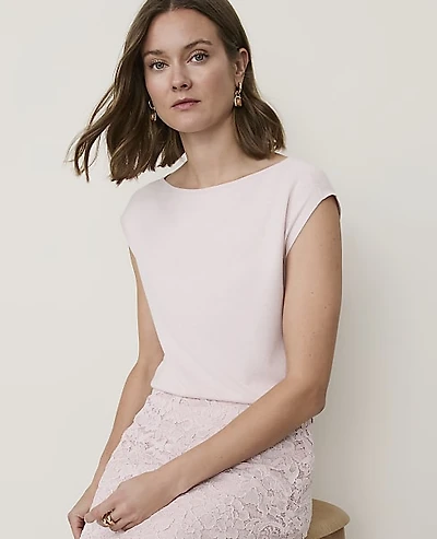 Ann Taylor Boatneck Sweater Shell Top Women's