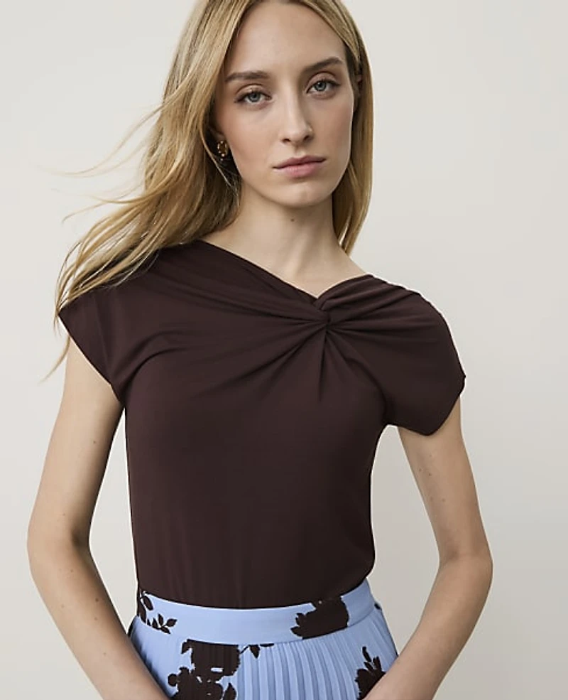 Ann Taylor Twist Front Top Women's