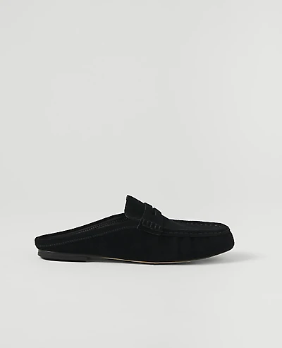 Ann Taylor Weekend Suede Loafer Slide Women's