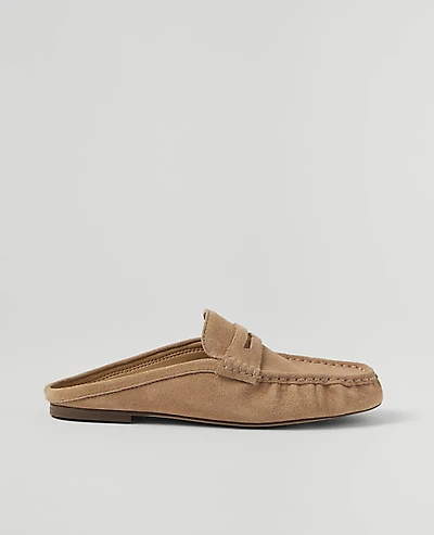 Ann Taylor Weekend Suede Loafer Slide Women's