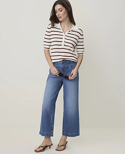 Ann Taylor Weekend Patch Pocket Jean Authentic Vintage Mid Women's