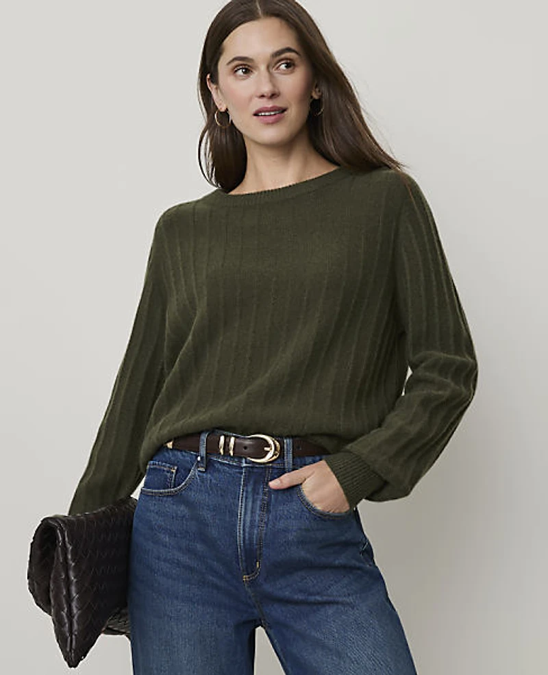 Ann Taylor Cashmere Pointelle Sweater Women's