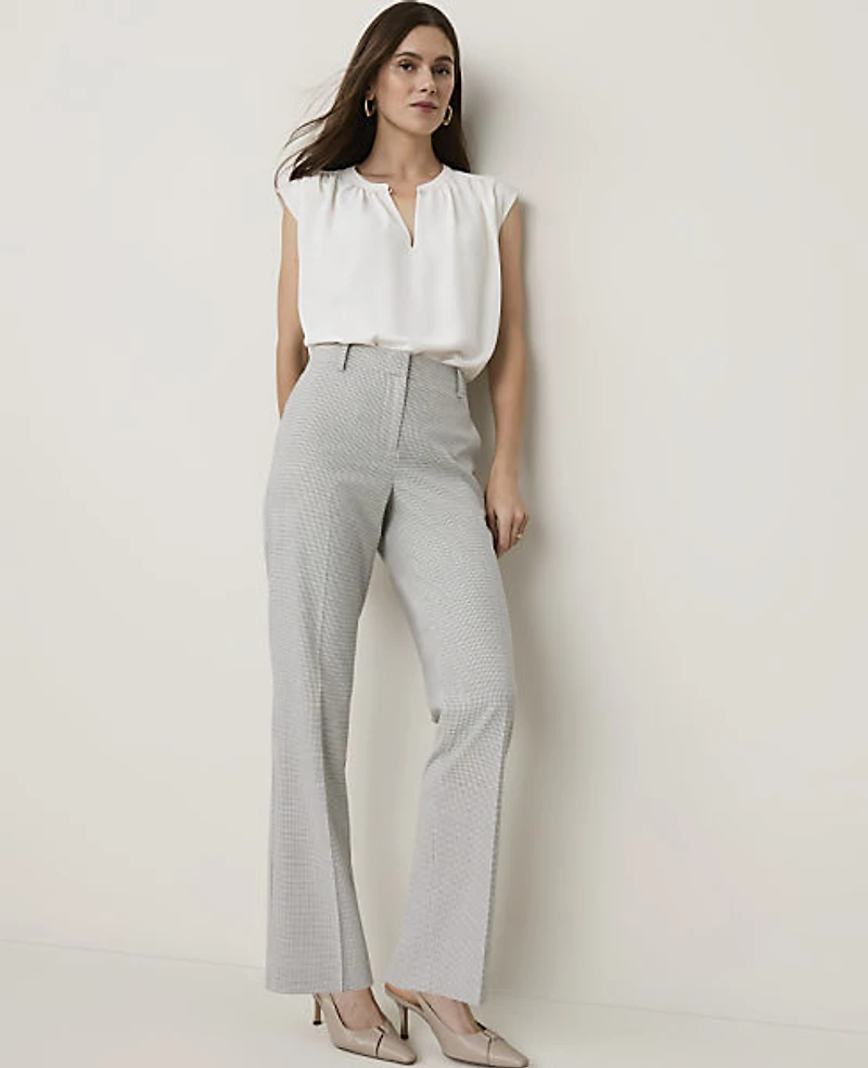 Ann Taylor The Sophia Pant Windowpane Black/White Small Check Women's