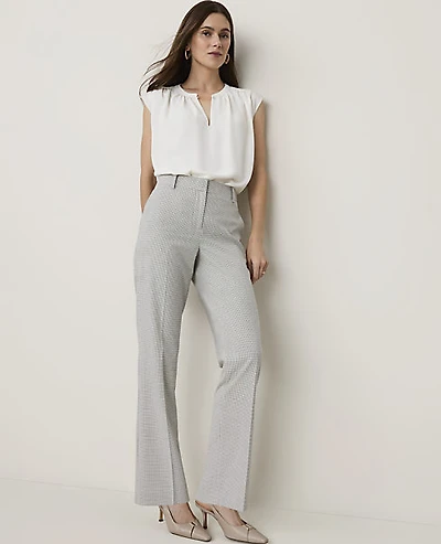 Ann Taylor The Sophia Pant Windowpane Black/White Small Check Women's