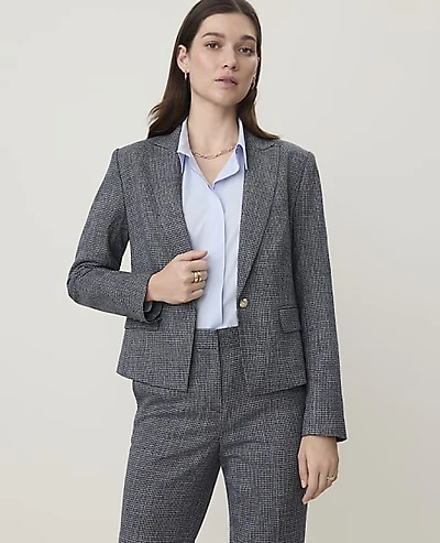 Ann Taylor The Petite Modern Newbury Blazer Dark Monochrome Women's