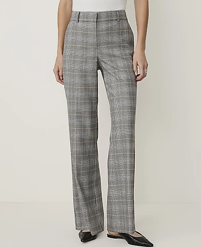 Ann Taylor The Jayne Trouser Plaid — Curvy Fit Blue Women's