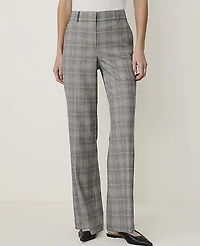 Ann Taylor The Jayne Trouser Plaid — Curvy Fit Blue Women's