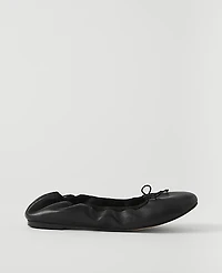 Ann Taylor Weekend Leather Bow Ballet Flat Women's