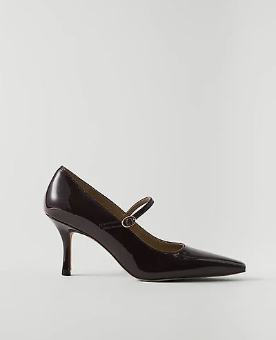 Ann Taylor Patent Mary Jane Pump Oxblood Women's