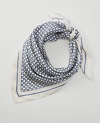 Ann Taylor Geo Silk Scarf Ocean Oasis Women's
