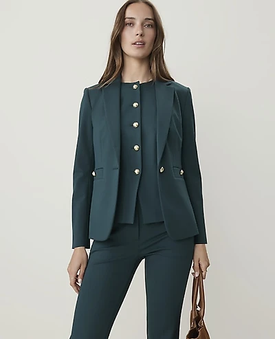 Ann Taylor The Petite Single Button Blazer Ponte Women's