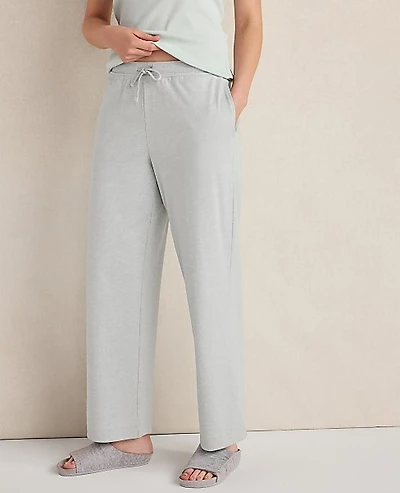 Ann Taylor Haven Well Within Botanical-Dyed Organic Cotton Interlock Pants Botanic Blue Wash Women's