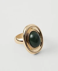 Ann Taylor Oval Stone Ring Goldtone Women's