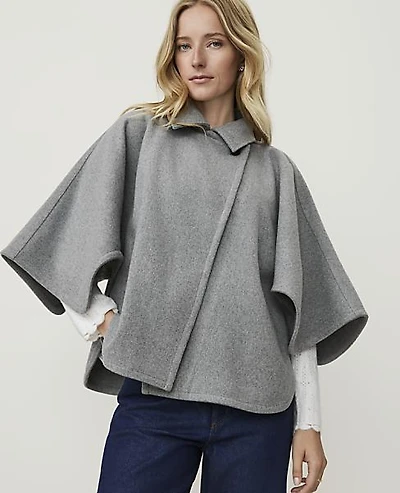 Ann Taylor Weekend Collared Poncho Women's