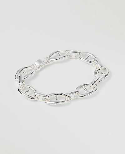 Ann Taylor Chain Link Bracelet Silvertone Women's