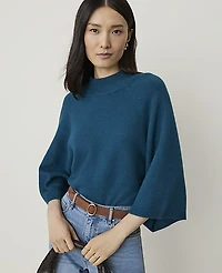 Ann Taylor Wide Sleeve Mock Neck Sweater Women's