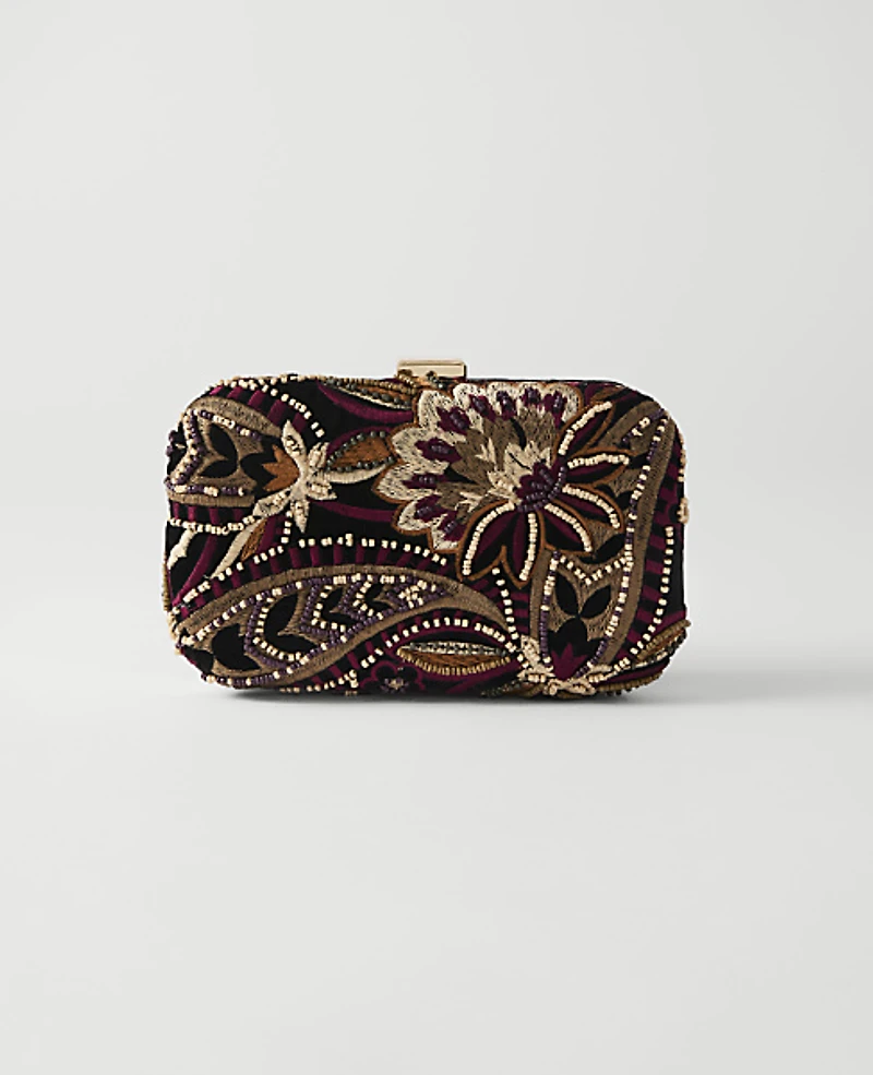Ann Taylor Beaded Clutch Black Women's