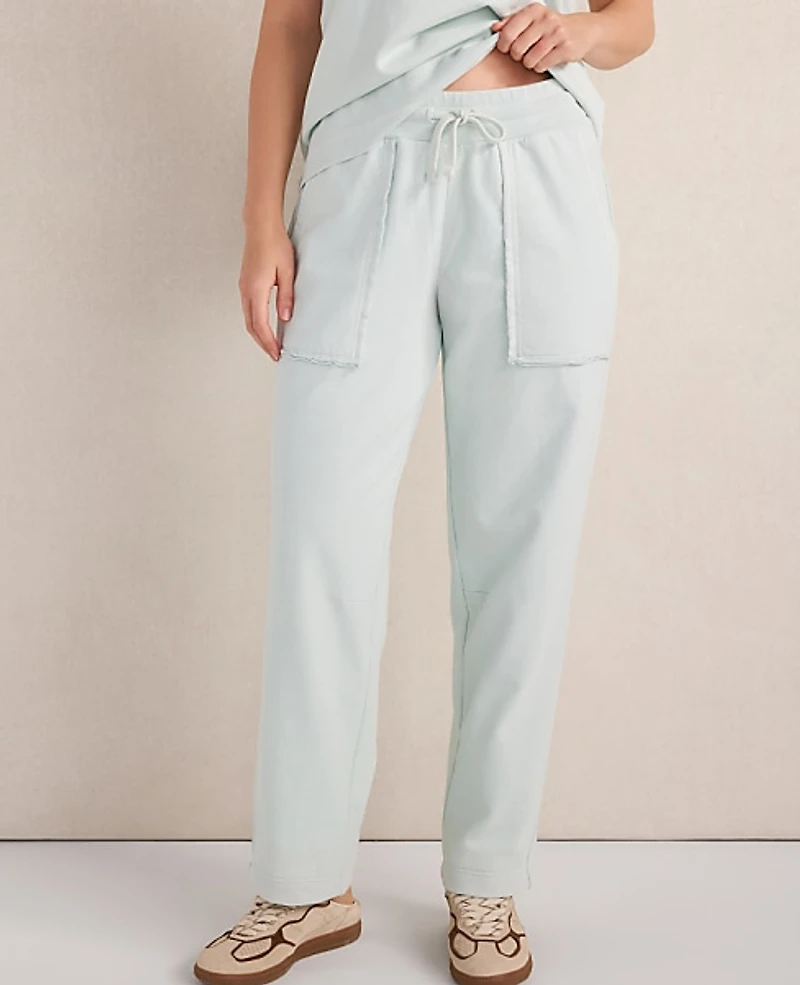 Ann Taylor Haven Well Within Garment-Dyed Organic Cotton Terry Pants Women's