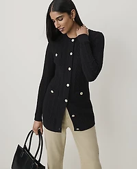 Ann Taylor Cable Longline Cardigan Women's