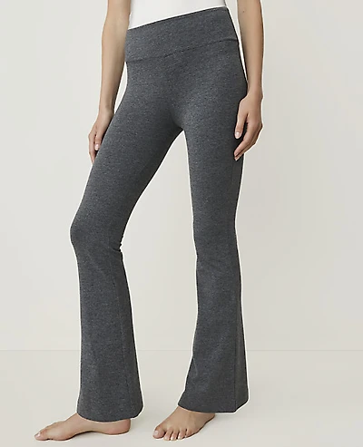 Ann Taylor Flare Legging Silver Grey Melange Women's