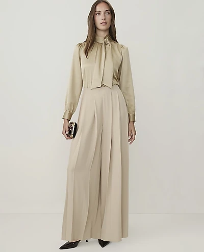 Ann Taylor The Triple Pleat Palazzo Pant Nomad Khaki Women's