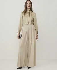 Ann Taylor The Triple Pleat Palazzo Pant Nomad Khaki Women's
