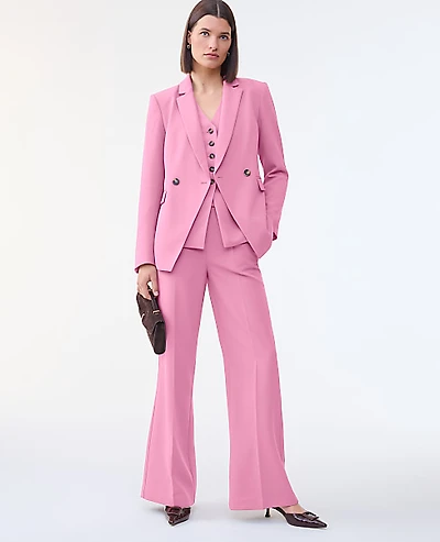 Ann Taylor The Petite Cutaway Blazer Fluid Crepe Smokey Rose Women's