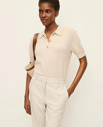 Ann Taylor Cashmere Polo Sweater Women's
