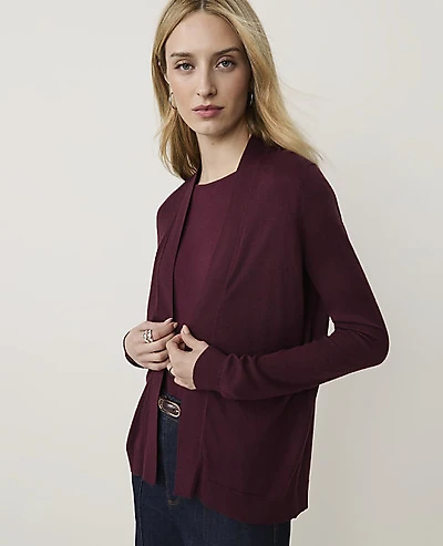 Ann Taylor Essential Open Cardigan Women's
