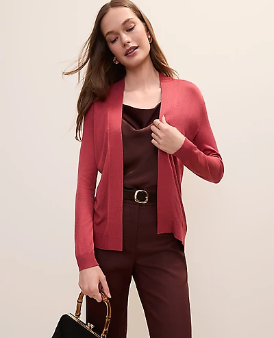 Ann Taylor Essential Open Cardigan Women's