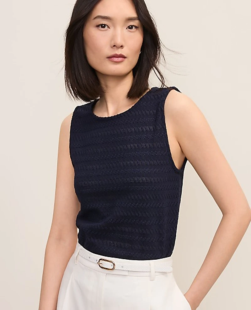 Ann Taylor Crew Neck Shell Top Women's