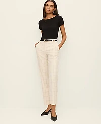 Ann Taylor The Tall Eva Ankle Pant Windowpane Ivory/Black Combo Women's
