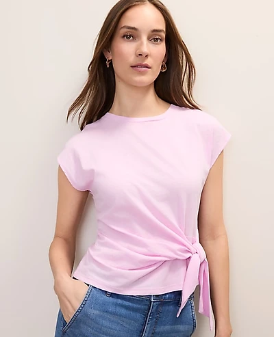Ann Taylor Tie Waist T-Shirt Women's