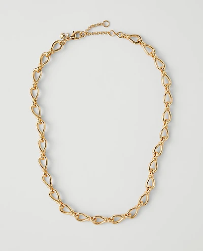 Ann Taylor Chain Link Necklace Goldtone Women's