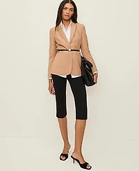 Ann Taylor The Petite Capri Pant in Ponte Size XL Black Women's