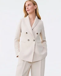 Ann Taylor The Tailored Blazer Textured Crepe Sail Cloth Women's