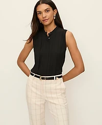 Ann Taylor Pintucked Sleeveless Shirt Women's