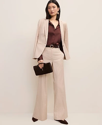 Ann Taylor The Petite Jayne Trouser Houndstooth Neutral Blend Women's