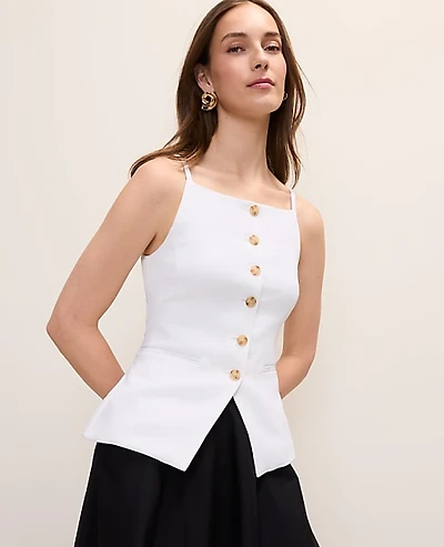 Ann Taylor The Petite Cutaway Vest Women's
