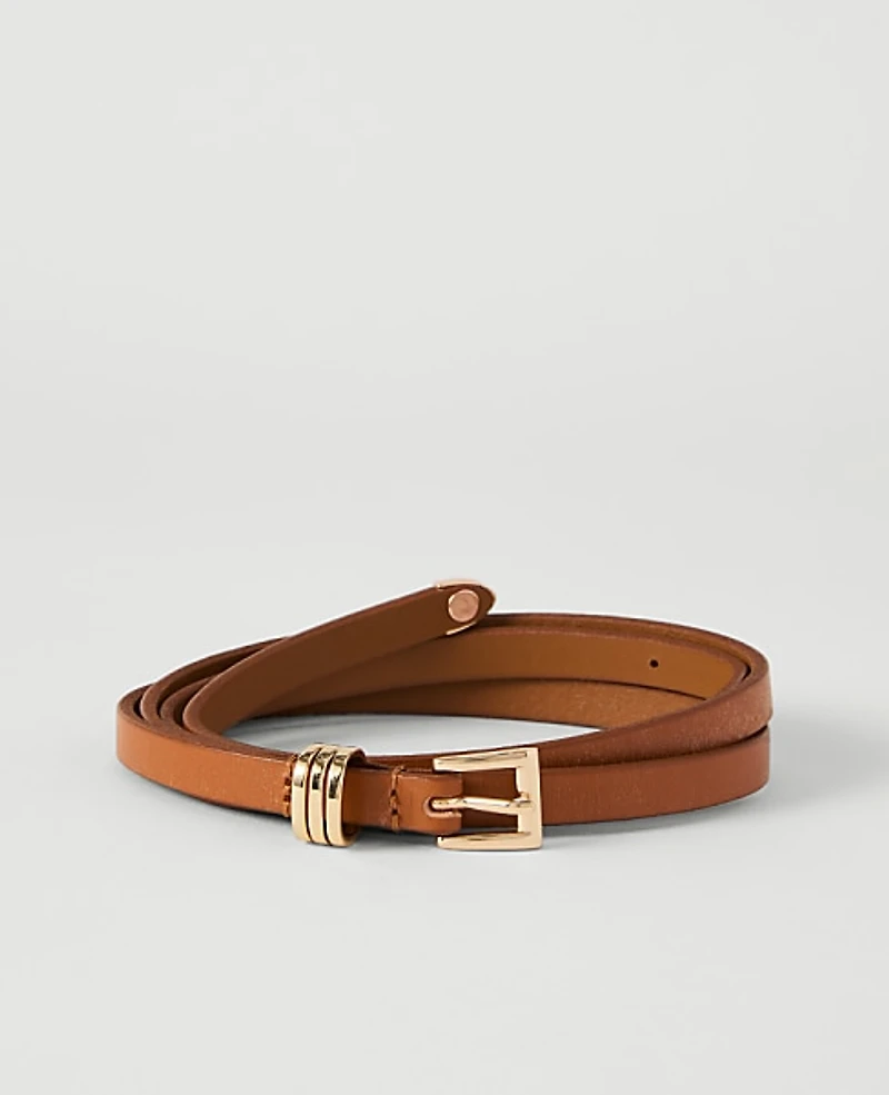 Ann Taylor Skinny Leather Belt Women's