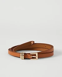 Ann Taylor Skinny Leather Belt Women's