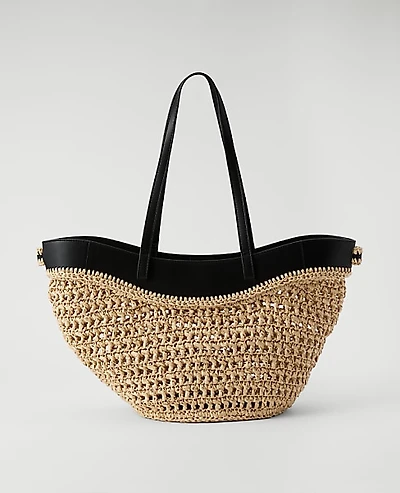 Ann Taylor Weekend Straw Tote Women's