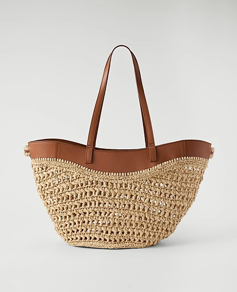 Ann Taylor Straw Tote Women's