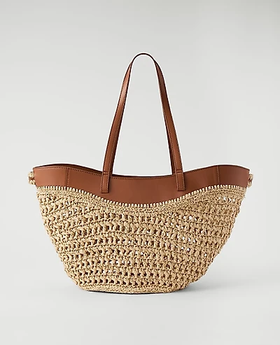Ann Taylor Straw Tote Women's