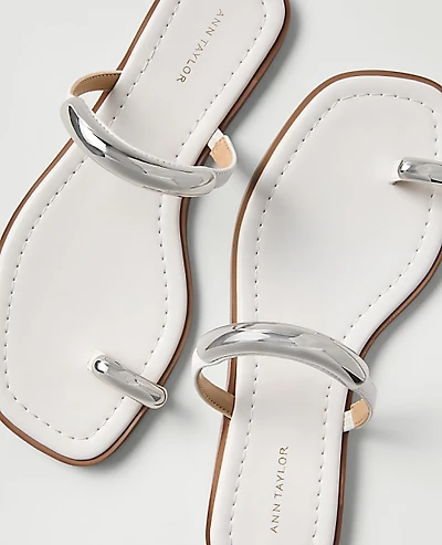 Ann Taylor Leather Embellished Sandal Women's