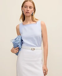 Ann Taylor Tank Top Linen Blend Women's